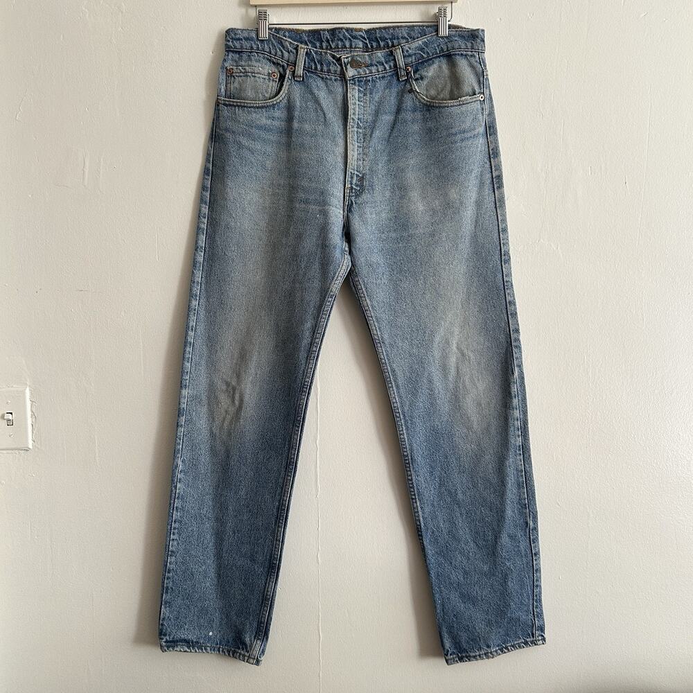 Vintage Levi’s 505 1980s Light Wash Faded Size 36x32 USA Made